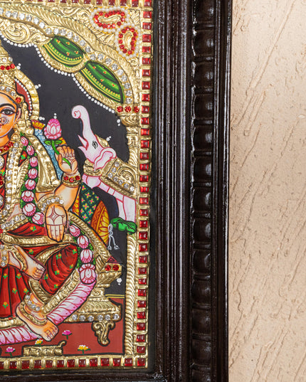 Tanjore Painting - Gajalakshmi - Semi Embossed - 12x10 inch - WL5239