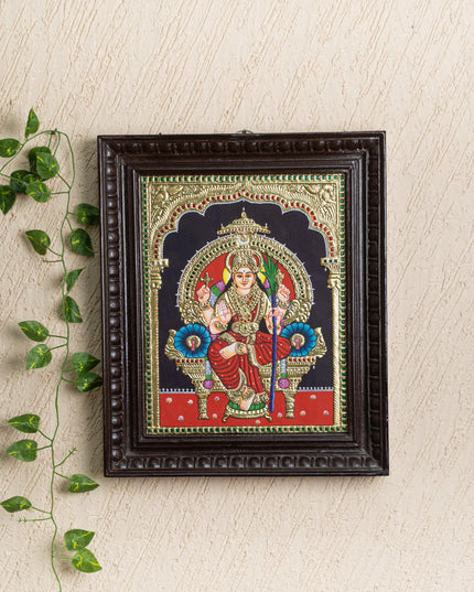 Tanjore Painting - Kamatchi - Flat (Gold foil) - 15x12 inch - WL5245