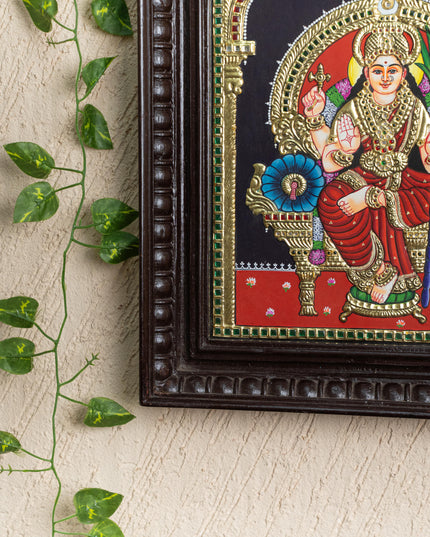 Tanjore Painting - Kamatchi - Flat (Gold foil) - 15x12 inch - WL5245