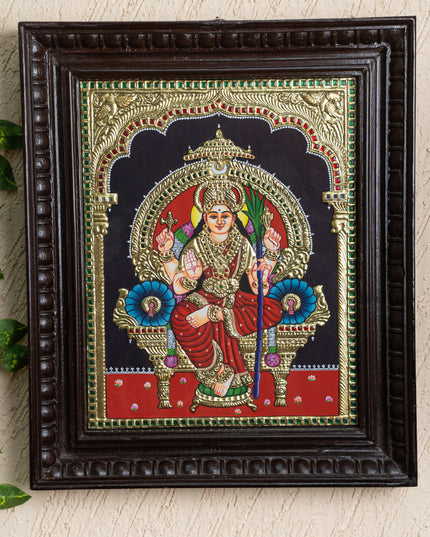 Tanjore Painting - Kamatchi - Flat (Gold foil) - 15x12 inch - WL5245