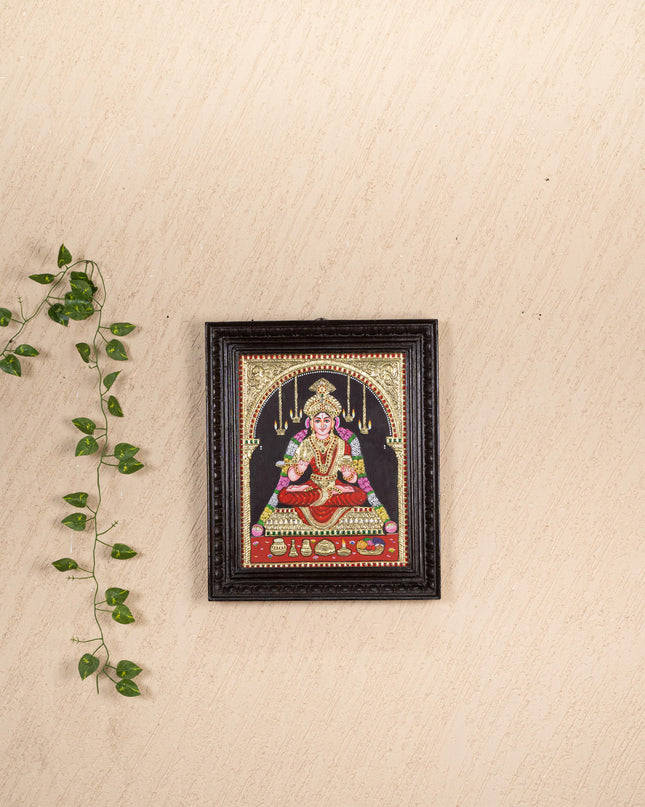 Tanjore Painting - Annapoorani - Flat (Gold Foil) - 15x12 inch - WL5247
