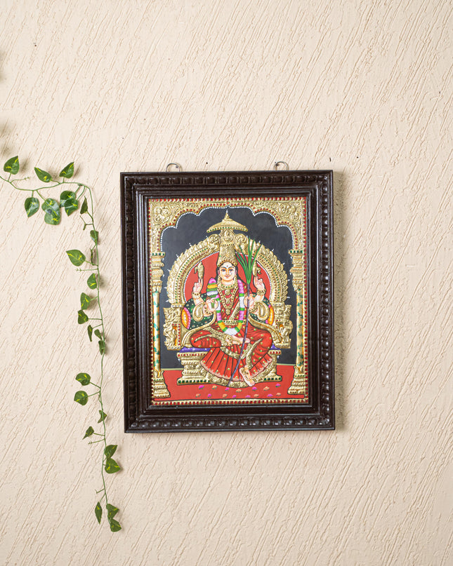Tanjore Painting - Kamatchi - Flat (Gold Foil) - 18x14 inch - WL5249