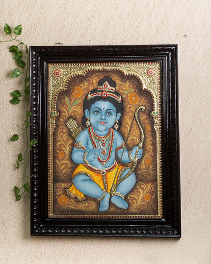 Tanjore Painting - Baby Ramar - Semi Embossed - 24x18 inch - WL5250