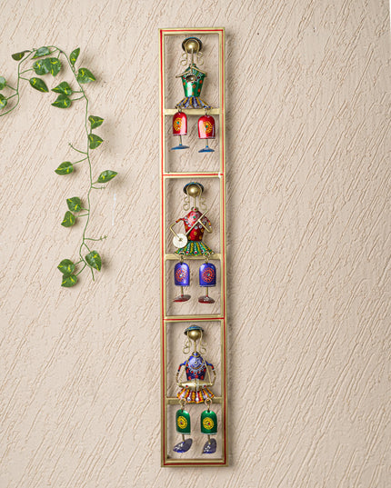 Metal Musicians Wall Hanging Panel - Gold - WL5251