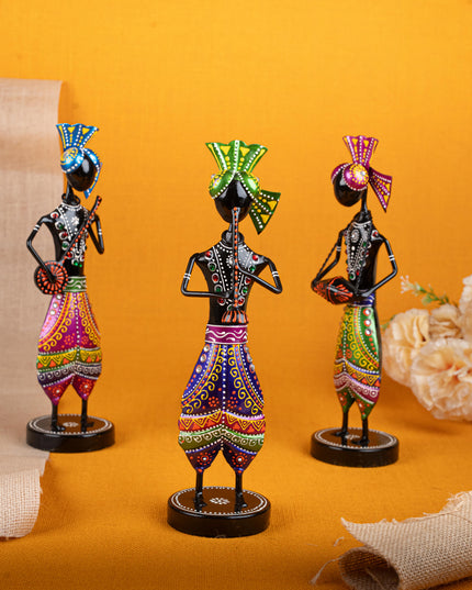 Metal Handpainted Sardar - Set of 3 - WL5258