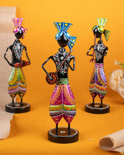 Metal Handpainted Sardar - Set of 3 - WL5258