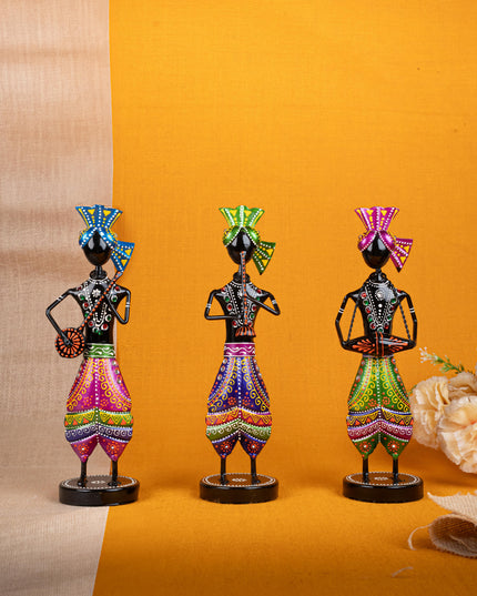 Metal Handpainted Sardar - Set of 3 - WL5258