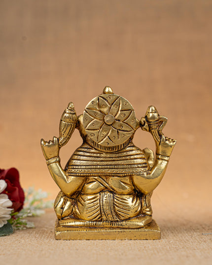 Brass Ganesha Idol - 3 inch - WL5271