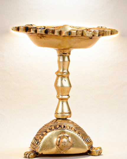 Brass Tortoise Diya - 4 inch - WL5273