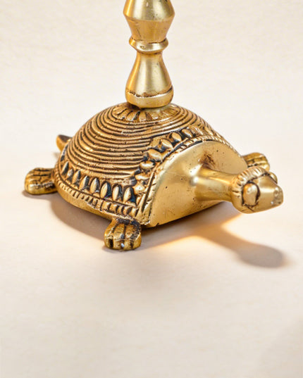 Brass Tortoise Diya - 4 inch - WL5273