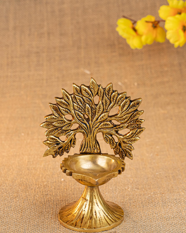 Brass Kalpavriksha Tree with Diya - WL5274