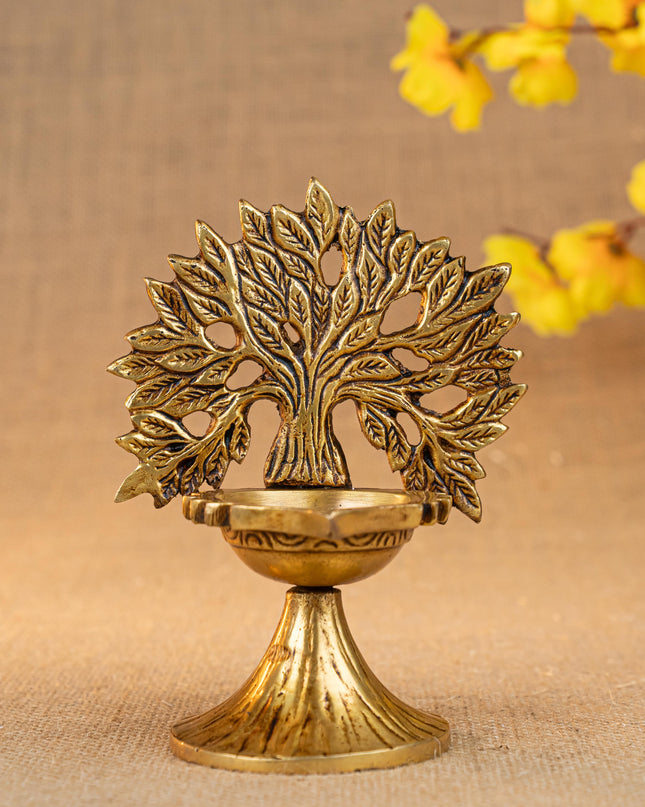 Brass Kalpavriksha Tree with Diya - WL5274