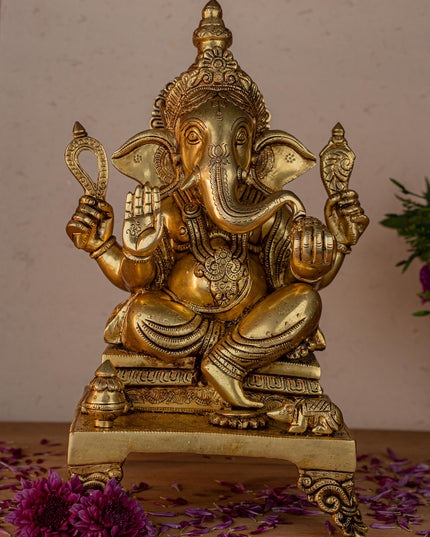 Brass Ganesha Idol - 17 inch - WL5275