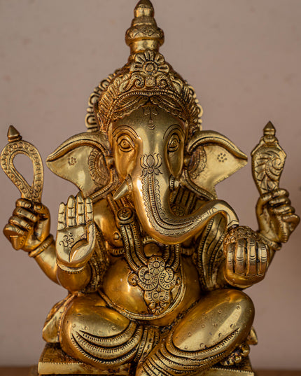 Brass Ganesha Idol - 17 inch - WL5275
