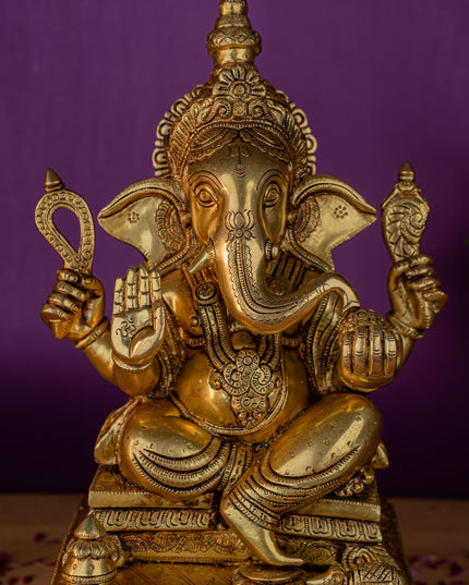 Brass Ganesha Idol - 17 inch - WL5275
