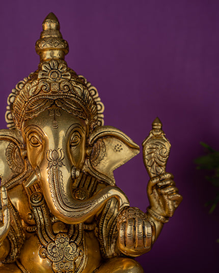 Brass Ganesha Idol - 17 inch - WL5275