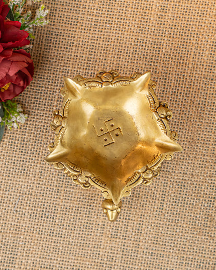 Brass Tortoise with Diya - 2 inch - WL5278