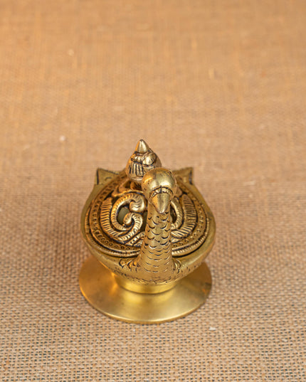 Brass Duck Shape Dhoop Dani - 4 inch - WL5280