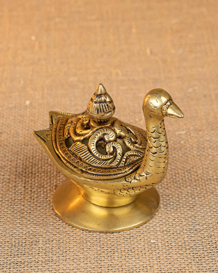 Brass Duck Shape Dhoop Dani - 4 inch - WL5280