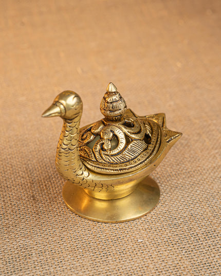 Brass Duck Shape Dhoop Dani - 4 inch - WL5280