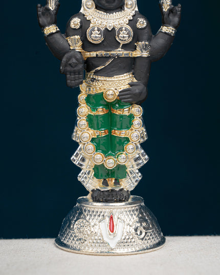 Zinc Alloy Tirupathi Balaji Idol - Silver - 6 inch - WL5180-2