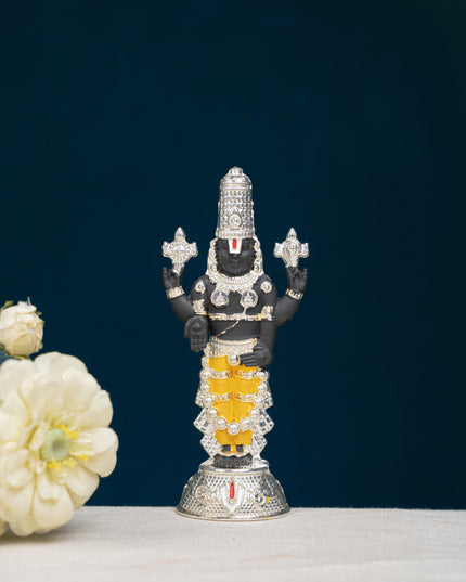 Zinc Alloy Tirupathi Balaji Idol - Silver - 6 inch - WL5180-2