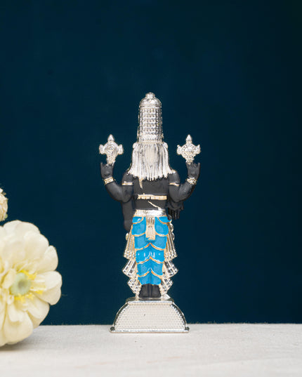 Zinc Alloy Tirupathi Balaji Idol - Silver - 6 inch - WL5180-2