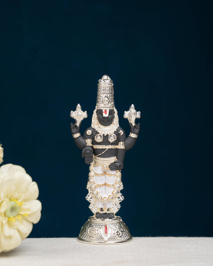 Zinc Alloy Tirupathi Balaji Idol - Silver - 6 inch - WL5180-2