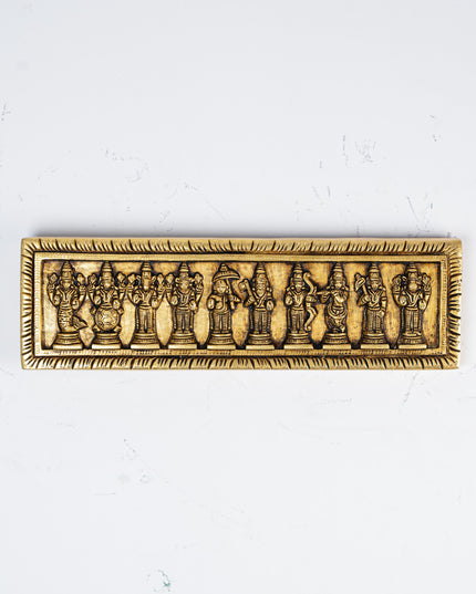 Brass Dasavatharam Plate Wall Hanging - 13 inch - WL5281