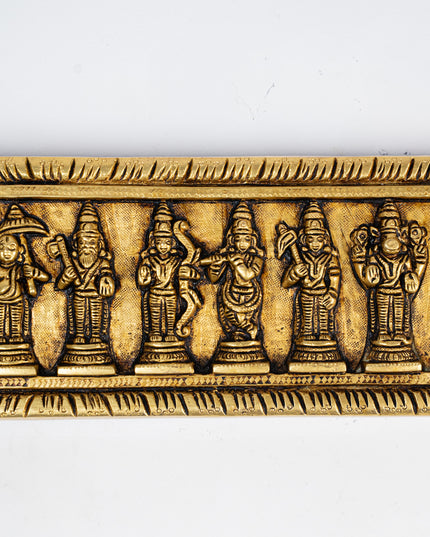 Brass Dasavatharam Plate Wall Hanging - 13 inch - WL5281