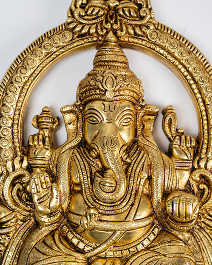 Brass Ganesha Idol - 11 inch - WL5282