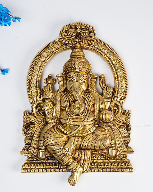 Brass Ganesha Idol - 11 inch - WL5282