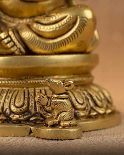 Brass Ganesha Idol - 7 inch - WL5285