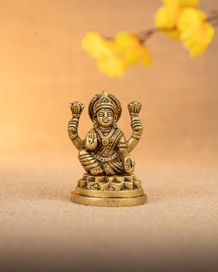 Brass Lakshmi Ganesha Idol - Set of 2 - 3 inch - WL5290