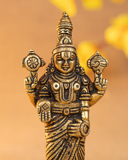 Brass Tirupathi Balaji Idol - 6 inch - WL5292