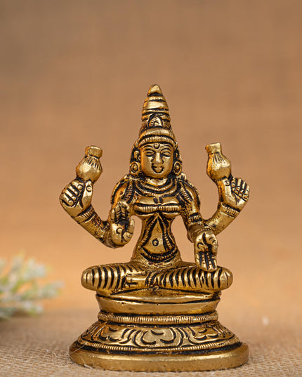 Brass Lakshmi Ganesha Saraswathi Idol - Set of 3 - 4 inch - WL5293