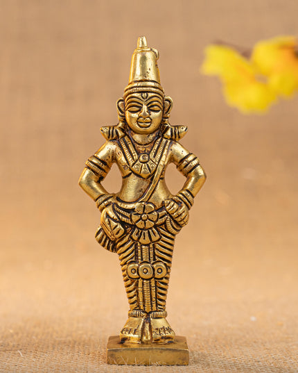 Brass Rukmani & Vitthal Idol - Set of 2 - 4 inch - WL5294