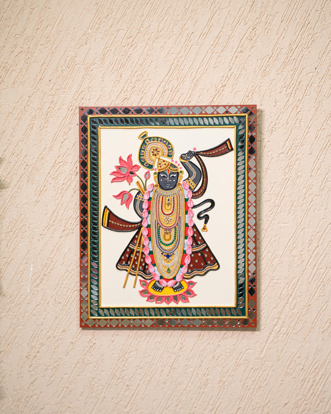 Lippan Art: Shreenathji Hanging Frame - 20 x 16 inch - WL5295