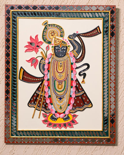 Lippan Art: Shreenathji Hanging Frame - 20 x 16 inch - WL5295