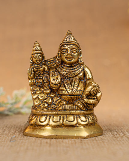 Brass Lakshmi with Kuber - 3 inch - WL5309