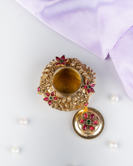 Designer Flower Kumkum Holder - WL5315