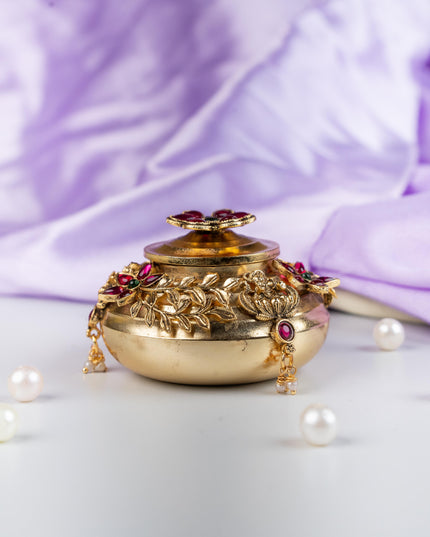 Designer Flower Kumkum Holder - WL5315