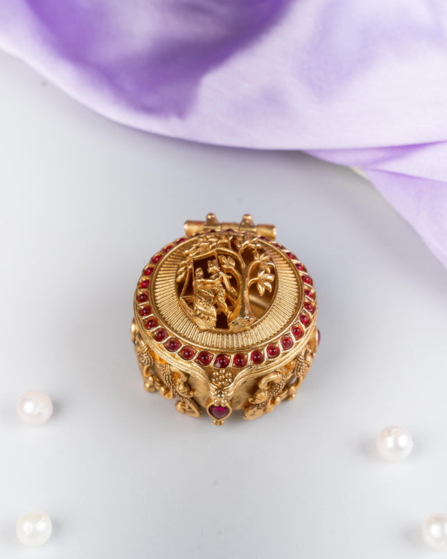 Designer Radha & Krishna Kumkum Holder - WL5324