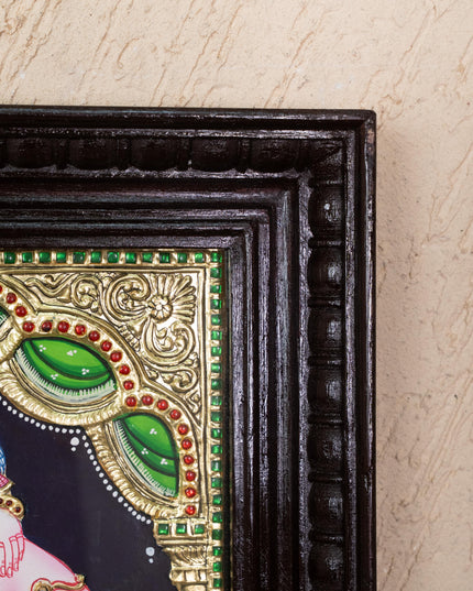 Tanjore Painting - Radha-Krishna - Flat (Gold Foil) - 15x12 inch - WL5336