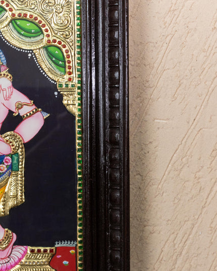 Tanjore Painting - Radha-Krishna - Flat (Gold Foil) - 15x12 inch - WL5336