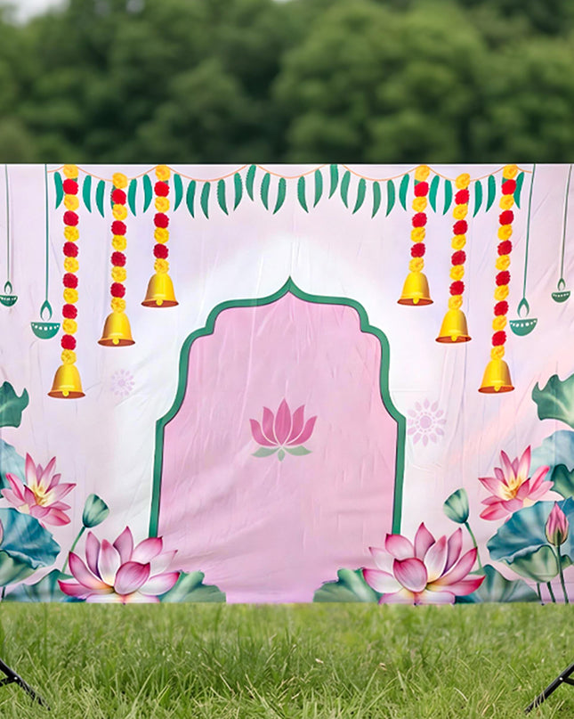 Back Drop - Lotus Pichwai Design - WL5358