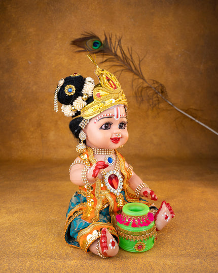 Baby Butter Krishna Doll - 11 inch - WL5371