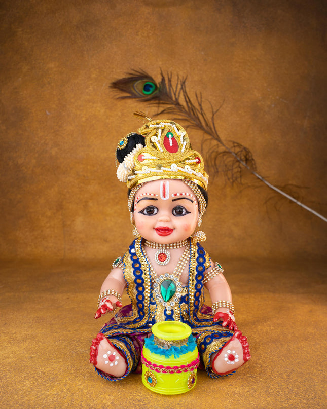 Baby Butter Krishna Doll - 11 inch - WL5371