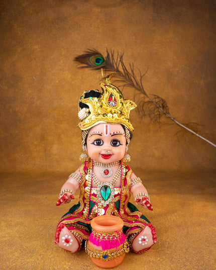 Baby Butter Krishna Doll - 11 inch - WL5371