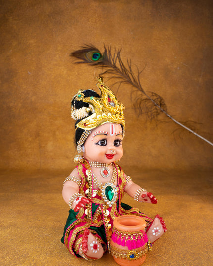 Baby Butter Krishna Doll - 11 inch - WL5371